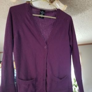 Purple longsleeve button up sweater